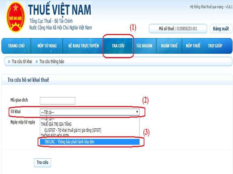 Hướng dẫn thông báo phát hành hóa đơn điện tử qua mạng 2019