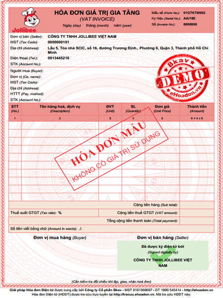 mẫu hóa đơn điện tử tại quảng ngãi